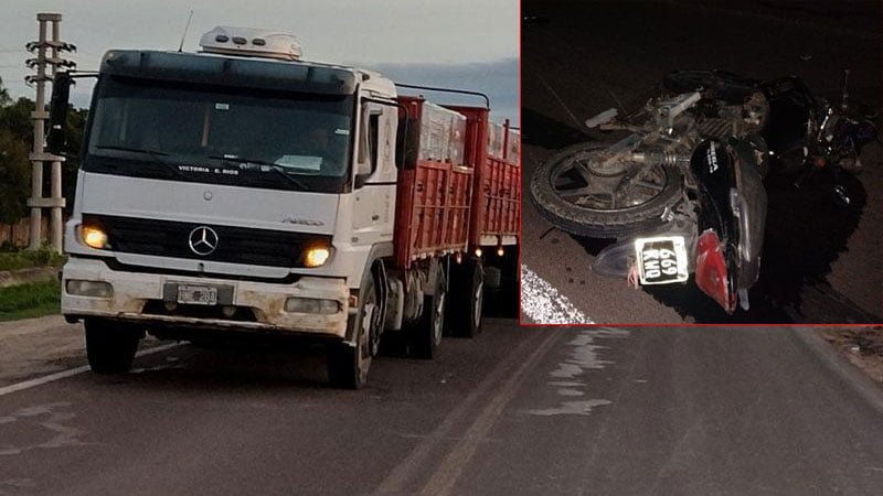 URGENTE Motociclista murió aplastado por un camión