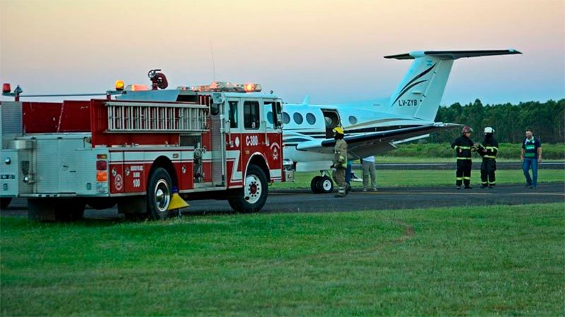 Avión aterrizó de emergencia en aeropuerto de Concordia