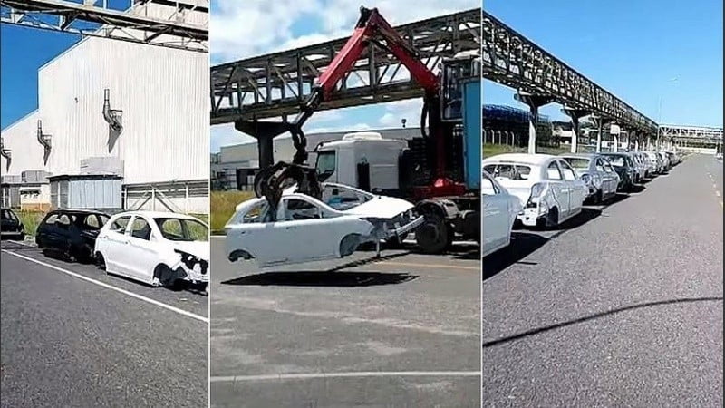 Destruyeron cientos de autos sin terminar tras el fin de la producción en Brasil