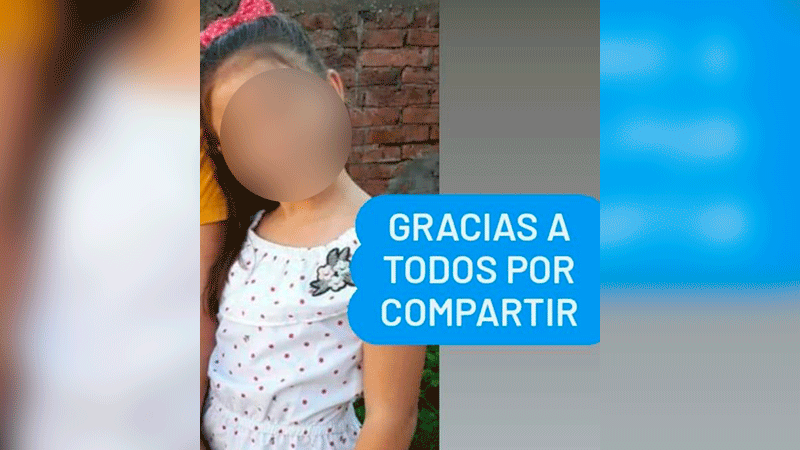 Apareció la nena que era intensamente buscada en Concepción del Uruguay