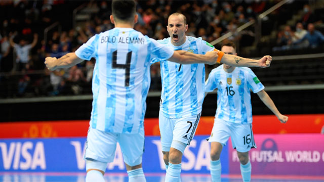 Mundial de Futsal: Argentina venció por penales a Rusia y jugará con Brasil en semifinales