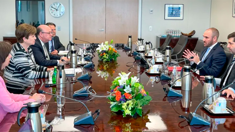 Guzmán se reunió con Georgieva y ratificó las metas de Argentina con el FMI