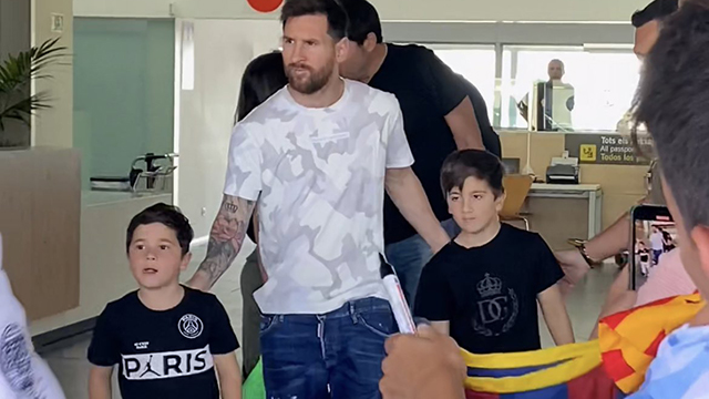 Messi llegó a España para pasar sus últimos días de vacaciones antes de volver a PSG