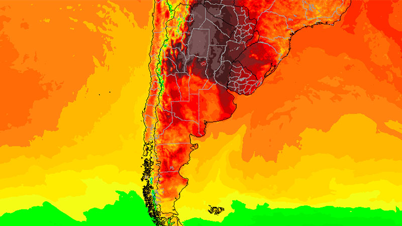Alerta amarilla por calor para siete provincias y aviso naranja para Chubut