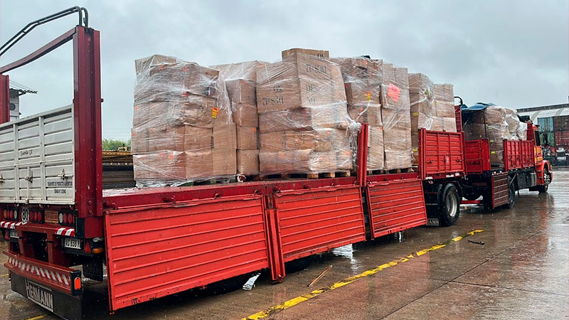 Aduana dona 21 pallets de mercadería a familias evacuadas de Concordia