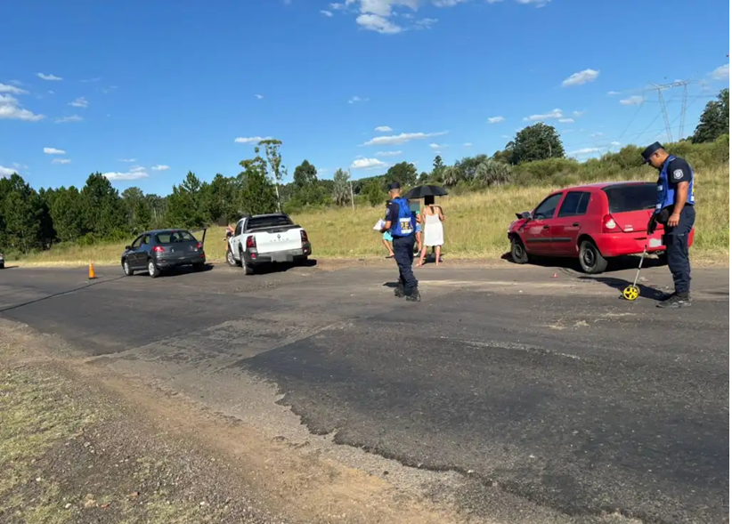 Por el mal estado de la ruta, hubo un choque en cadena