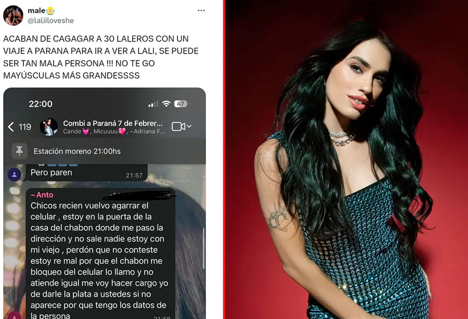 30 fans de Lali fueron estafados: "Querían verla en Paraná pero la combi nunca llegó"
