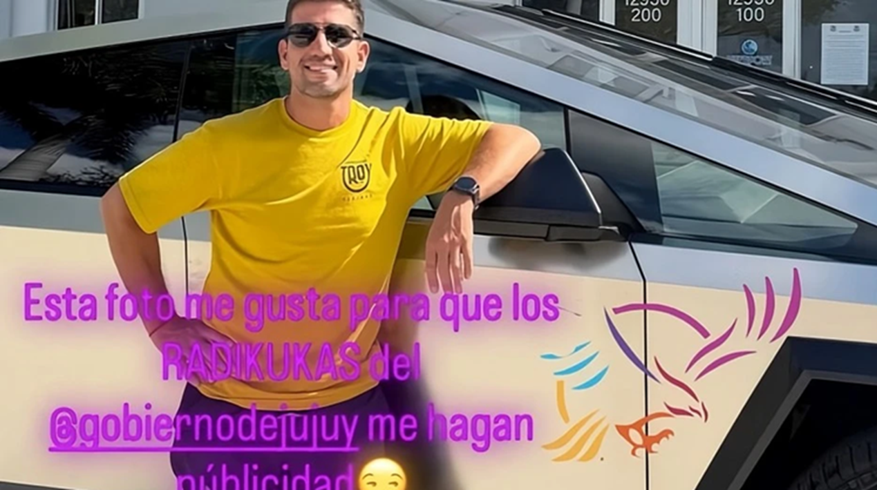 Escándalo en el Congreso: un diputado de los Menem apareció con un Cibertruck que cuesta 300 millones