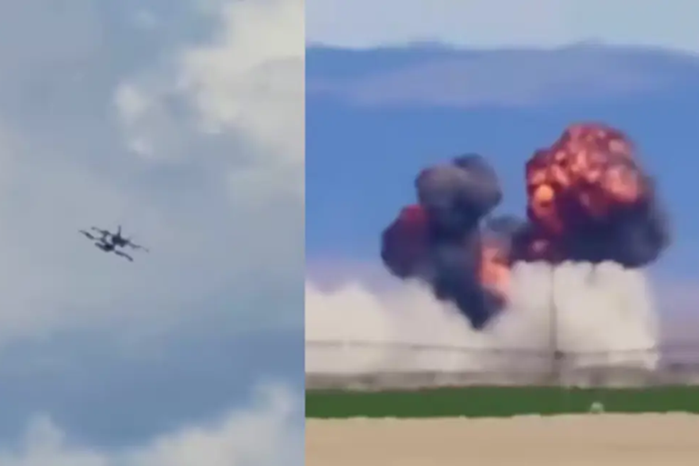 Impactante choque de aviones en pleno show aéreo en Estados Unidos: MIRÁ EL VIDEO