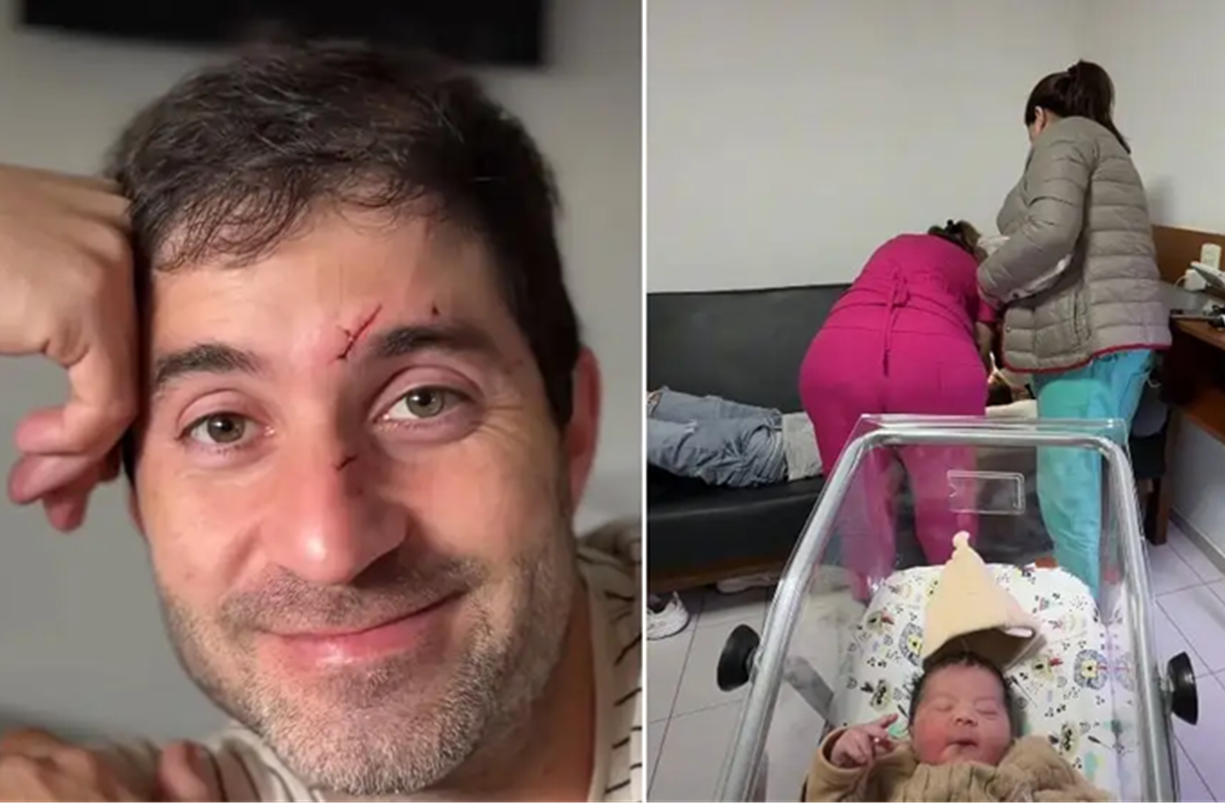 Video viral en Entre Ríos: su esposa dio a luz, vio sangre y se desmayó
