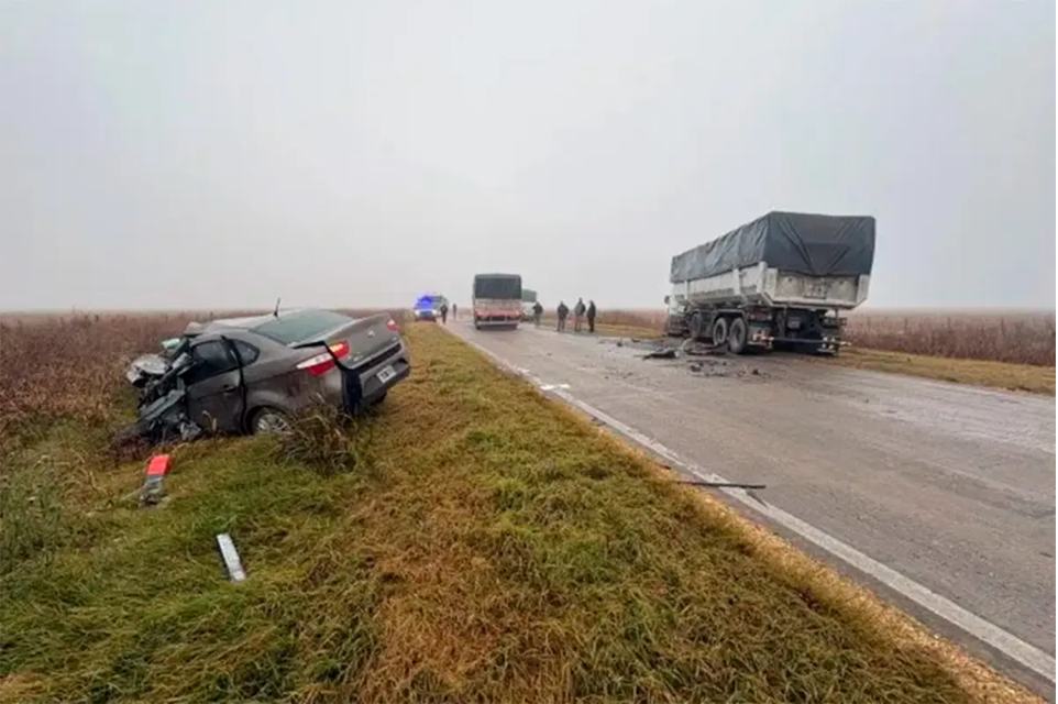 Tragedia en la ruta: un muerto tras un choque producto de la niebla